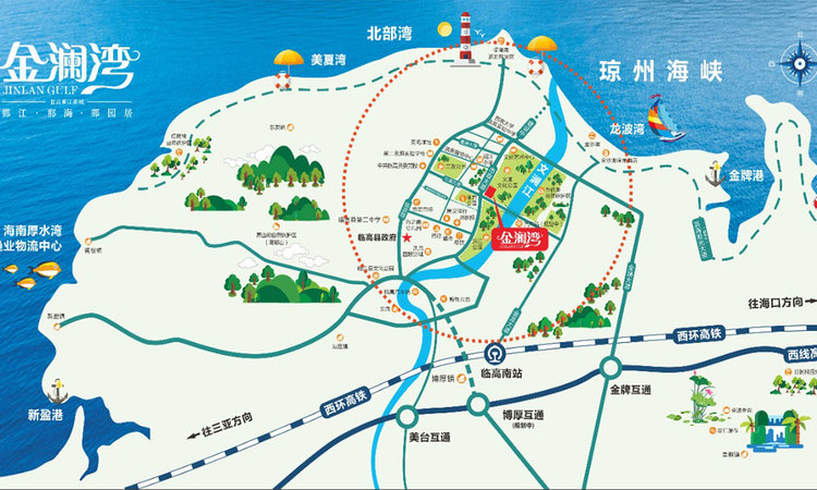 金澜湾交通图