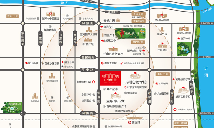 城建·锦绣里交通图
