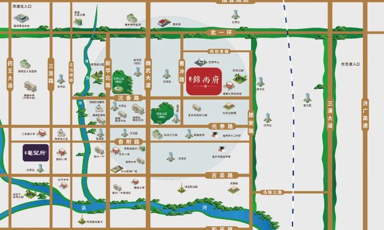 依立腾·锦尚府交通图