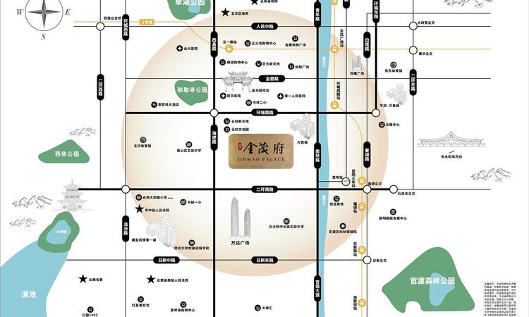 龙江金茂府交通图