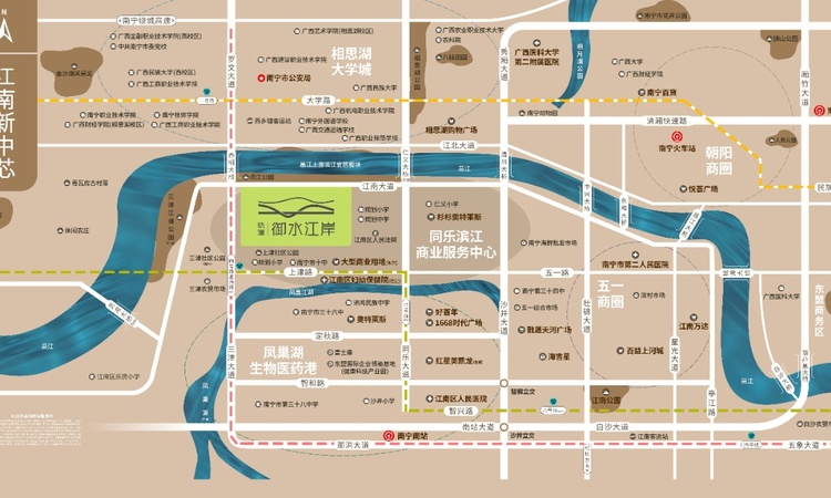 轨道御水江岸交通图