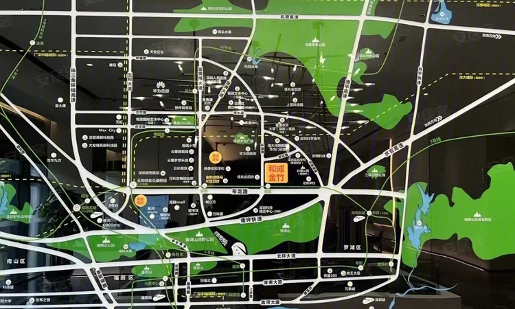 和成金竹家园交通图