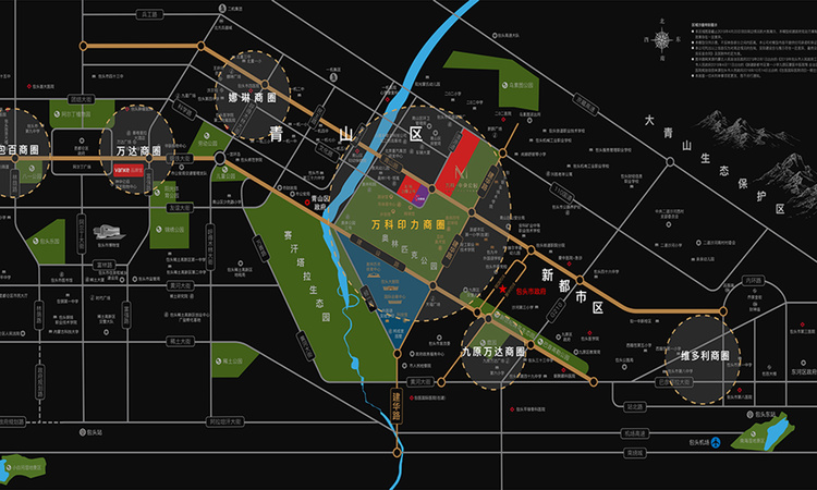 万科中央公园交通图