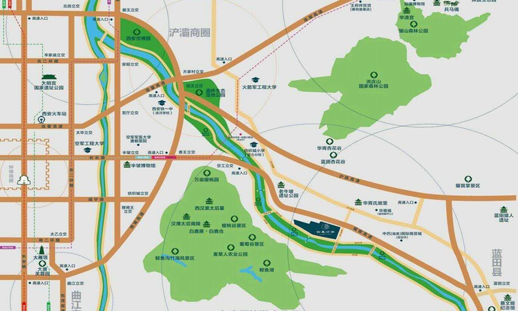 白鹿汀洲交通图