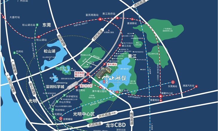 富基·云山湖镜交通图