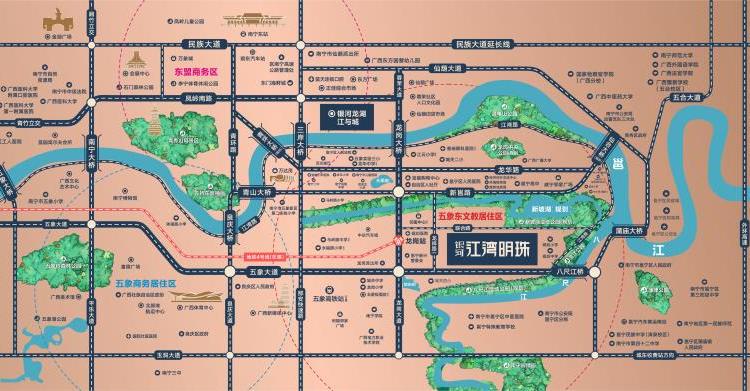 银河·江湾明珠交通图