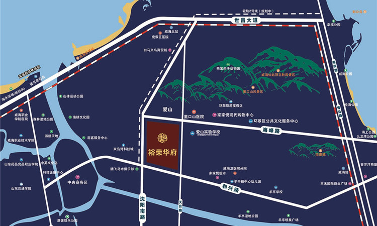 裕荣华府交通图