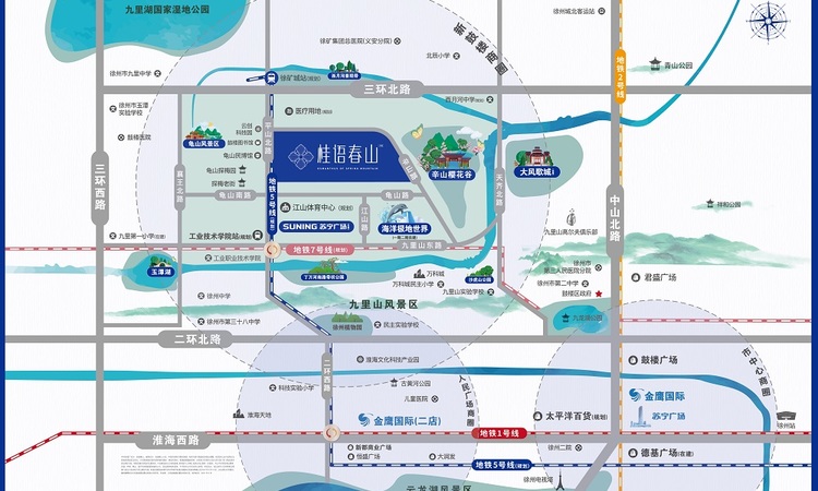 蓝城桂语春山交通图
