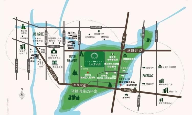 湖畔·水岸家园交通图