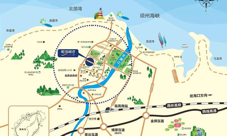 毗海澜湾交通图