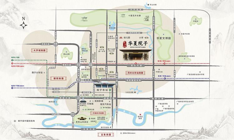 华夏院子周边配套图