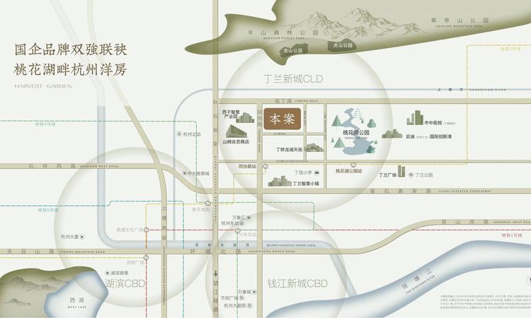 桃境满元里交通图