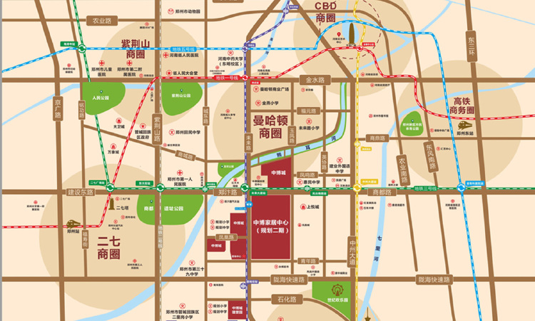 中博城珑誉园交通图