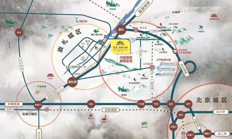 富龙四季小镇度假山庄交通图