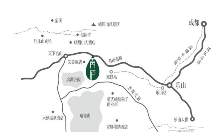 峨眉青庐交通图