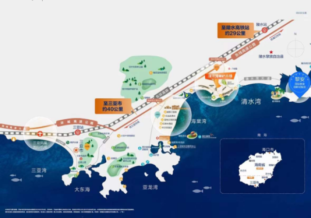 陵水互联网直播小镇交通图