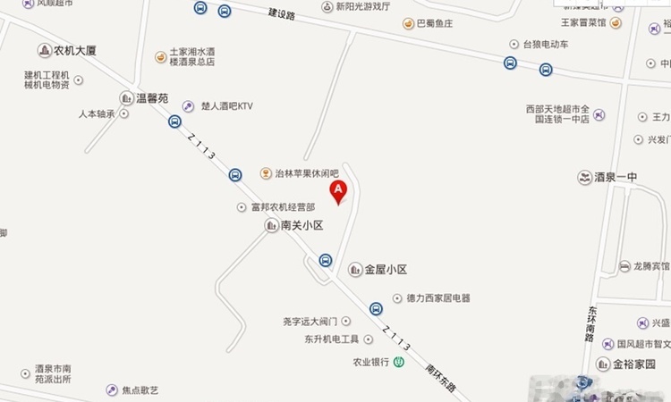 酒泉金屋雅苑交通图