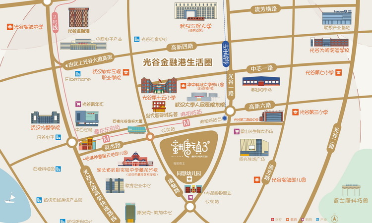 惠风同庆花园三期蜜糖镇metown交通图