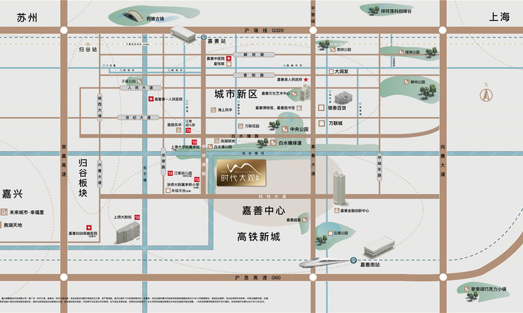 时代大观交通图