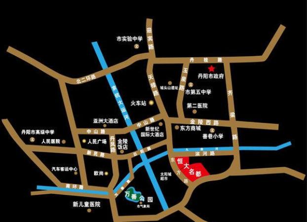 丹阳恒大名都交通图