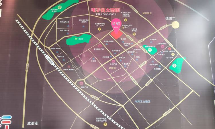 鑫科花园U街交通图