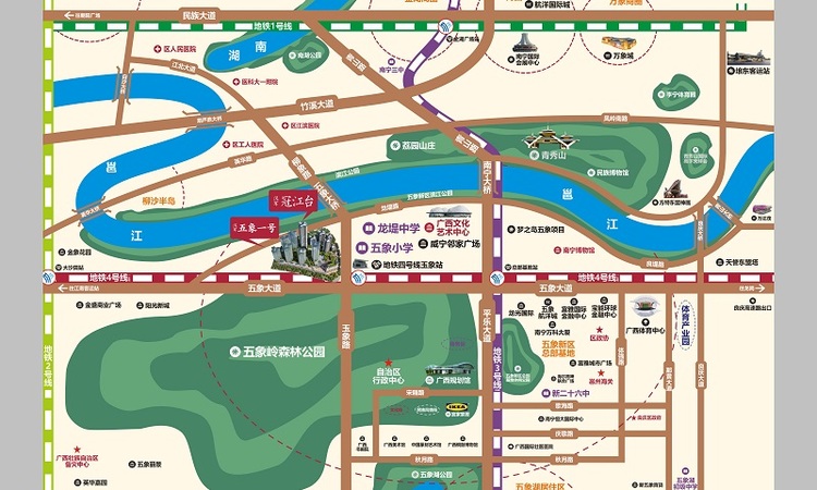 汉军冠江台交通图