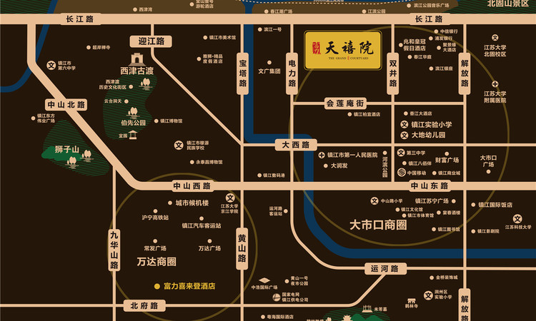 富力天禧院交通图