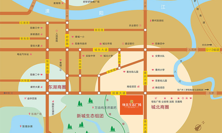 领美生活广场交通图