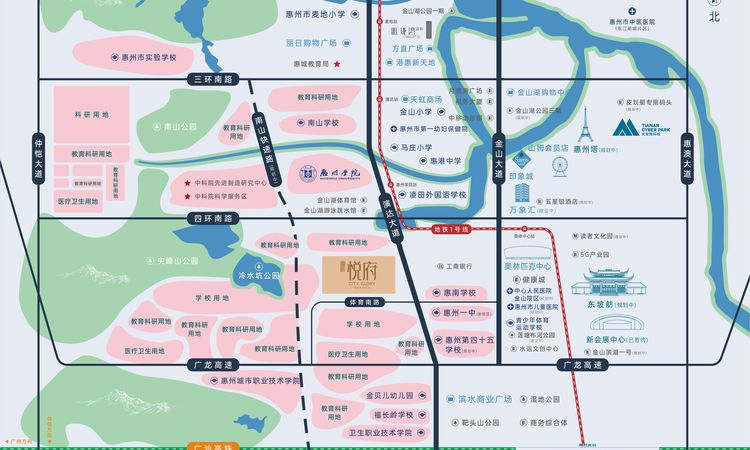 富辰悦府交通图