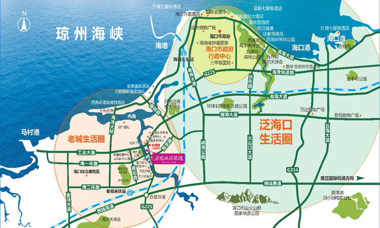 美伦水岸花园交通图