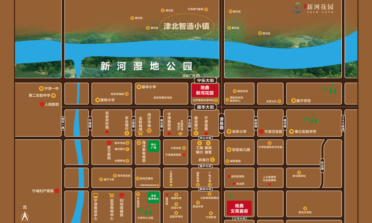 地鑫•新河花园交通图