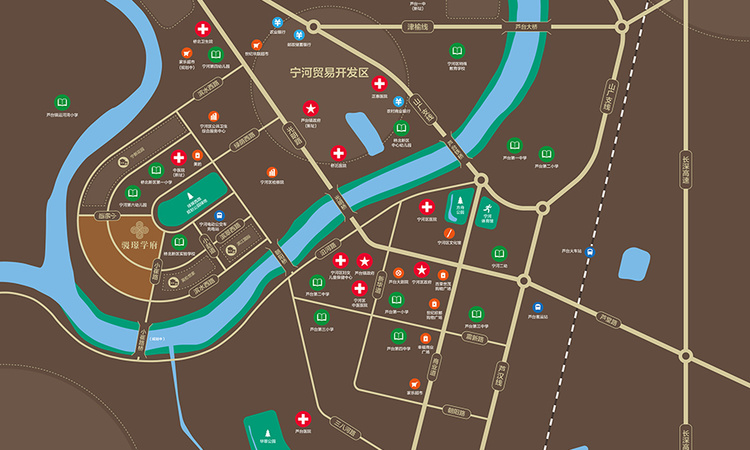 东昊骏璟学府交通图