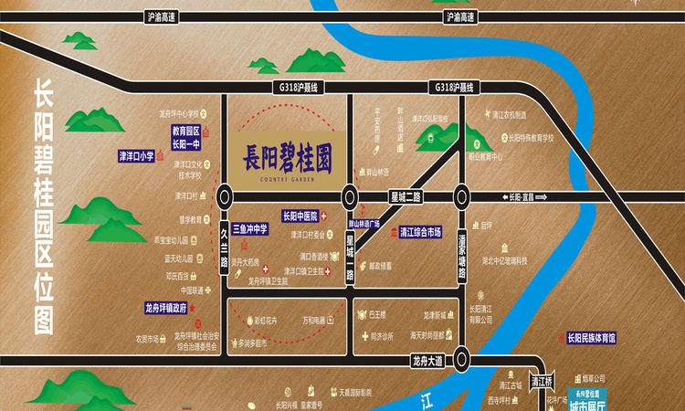 长阳碧桂园交通图