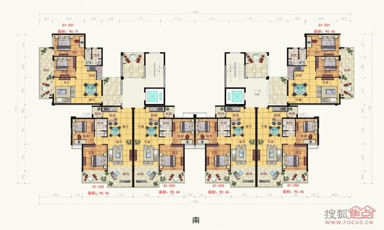 百灵顿华侨星城楼层平面图