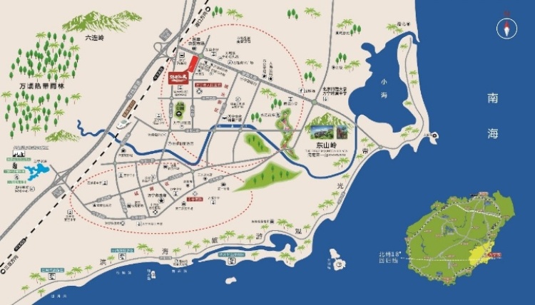 海南拾美交通图