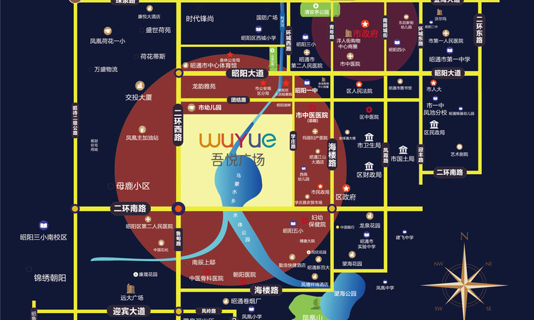 昭通吾悦广场交通图