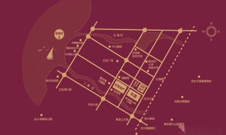 世贸皇冠花园交通图