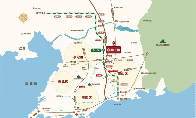 鑫江桂花园汀香交通图