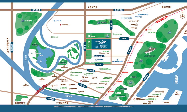 滨旅·品致鸿熙交通图