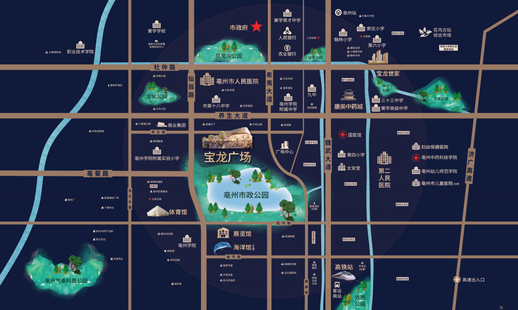 亳州宝龙广场交通图