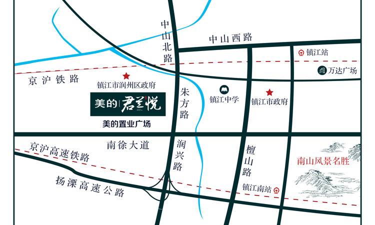 美的君兰悦交通图