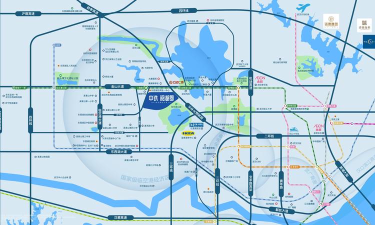 中铁·阅湖郡交通图