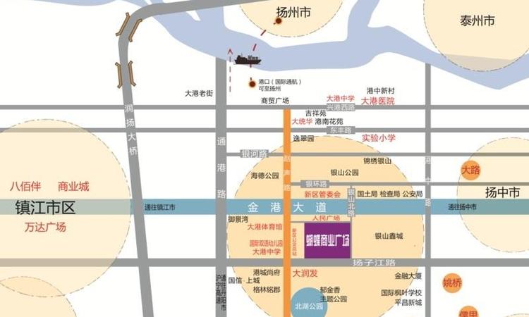 蝴蝶商业广场交通图