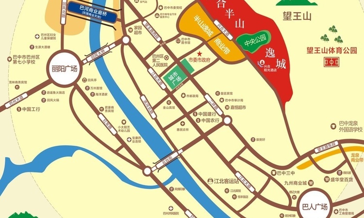 兴合·半山逸城商铺交通图