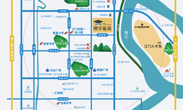 博学名苑交通图