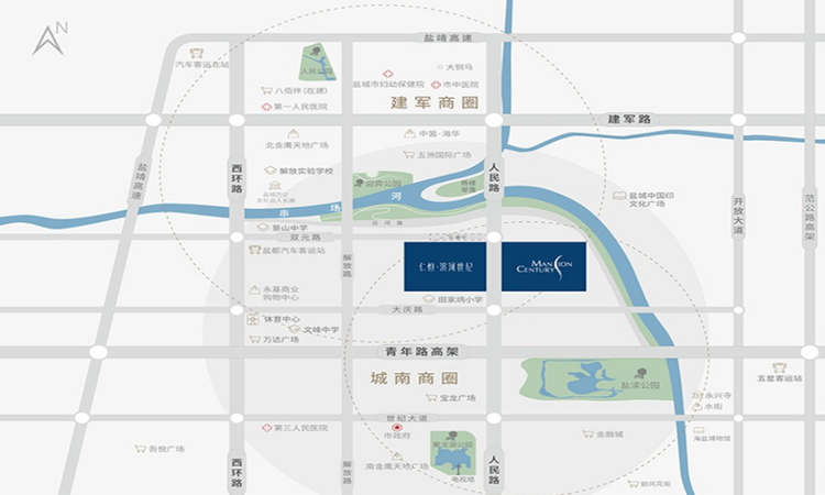 仁恒·滨河世纪交通图