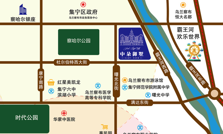 中朵御墅交通图
