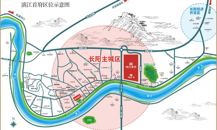 滨江首府交通图