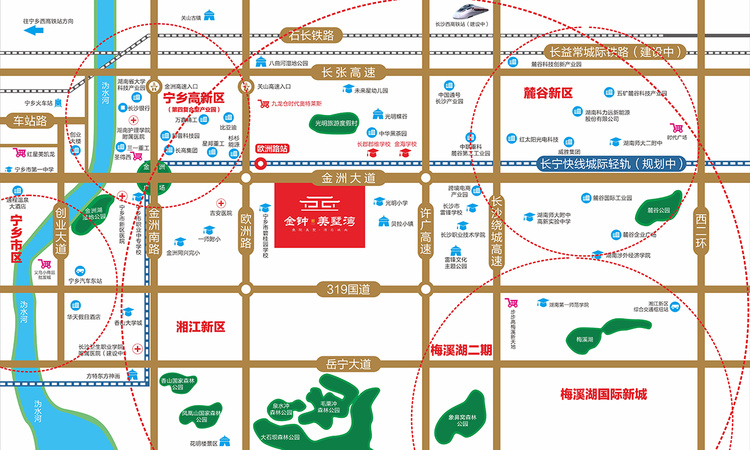 金钟美墅湾交通图