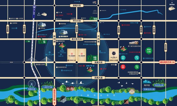 中鼎麒麟赋交通图